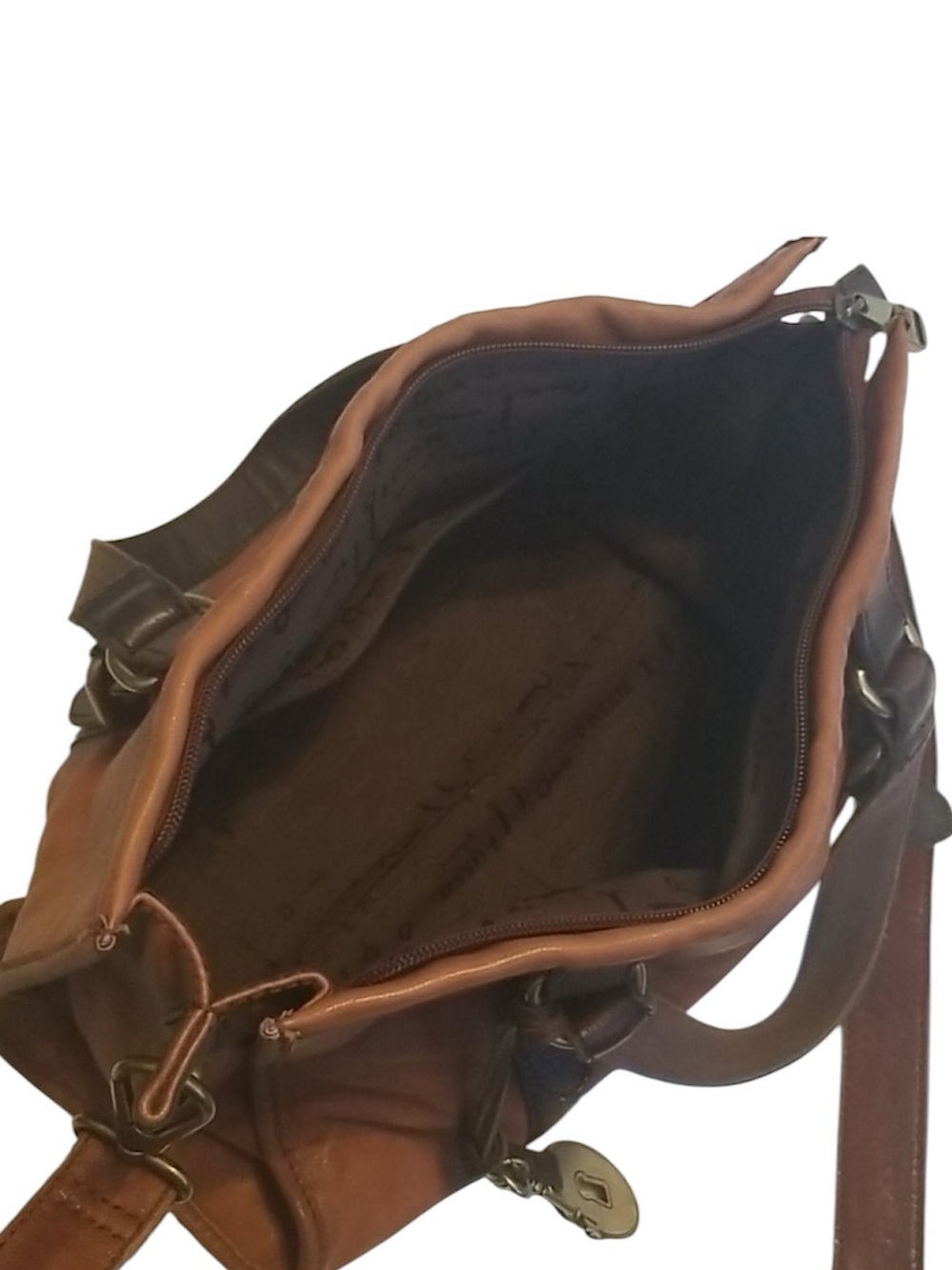 RARE Fossil Emory Satchel Vintage 90s Leather Bag June2011 ZB4870 - Picture 5 of 15